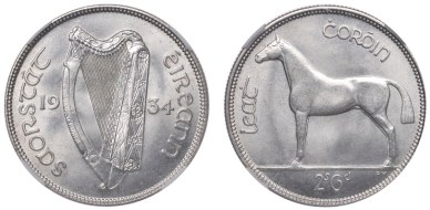 coin irish halfcrown ireland old currency exchange