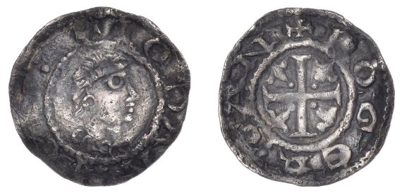 In 1166 Dermot MacMurrough, the exiled king of Leinster, recruited some Norman knights to help him regain his throne. More Normans then arrived in 1169-70, and they quickly established their own lordships in Ireland. Henry II (1154-89) intervened in 1171, leading an expedition to Ireland, and in 1177 he gave the title of Lord of Ireland to his son, Prince John, who introduced a new coinage for Ireland in his own name – not of his father. Shortly afterwards, a Norman lord (John de Courcy) dared to issue his own. This was the first in a long lineage of Anglo-Norman coinage for Ireland.