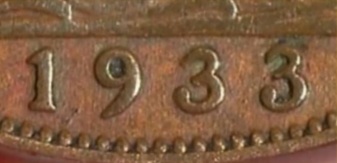 1933 Penny Antiques Roadshow Reverse - the last digit of the date of this coin had been altered.