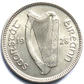 Ireland Irish sixpence coin