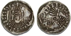 Hiberno-Norse Penny, Dublin, Phase V, Facing bust + birds type - unusually well-struck, nicely toned and of the utmost rarity