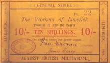 1919 Limerick Soviet 10 shilling note