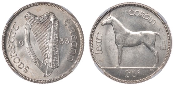 Irish Free State 1933 Halfcrown