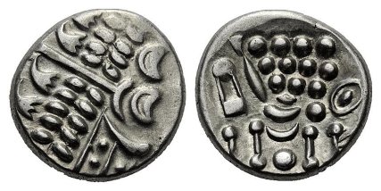 Durotriges. Uninscribed. Circa 65 BC-AD 45. Silver Stater, Abstract Cranborne Chase type