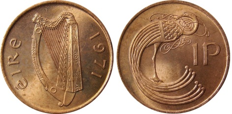 1971 Ireland decimal penny