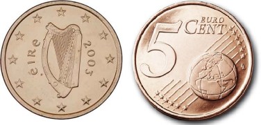 2003 Ireland 5c coin