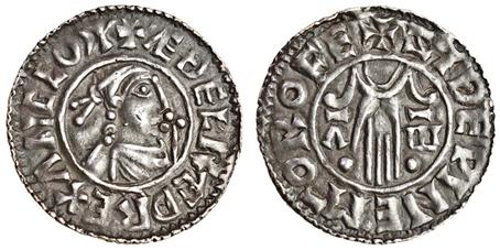 Aethelred II, Type 3 - second hand penny, Moneyer, Sidewine of Rochester