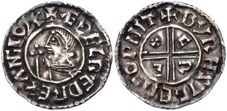 Aethelred II, Type 4 - Crux penny, Moneyer, Beohrtsige of Winchester
