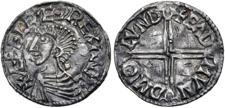 Aethelred II, Type 5 - Long Cross penny, Moneyer, Eadmund of London