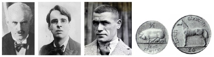 Eamonn Duggan (Minister for Finance), William Butler Yeatss (Committee Chairman) and Percy Metclafe (the winning designer) were amongst the key men behind the design of the first 'modern' Irish coinage - first issued in 1928.. The Old Currency Exchange is Ireland's leading retailer for collectible banknotes, coins and tokens. best good shop for Irish coins and banknotes, Dublin, Ireland