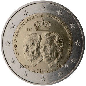 Luxembourg 2015 special €2 commemorative coin -  50th anniversary of the accession to the throne of the Grand-Duke Jean