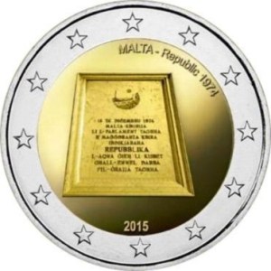 Malta commemorative €2 coin 2015 - Proclamation of the Republic of Malta in 1974