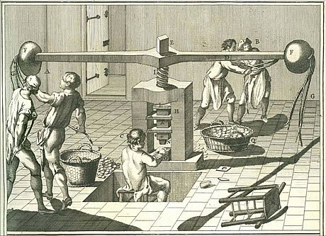 Screw presses for striking coins were “invented” in 1506. An Italian, Donato Bramante (1444-1514) modified an existing press (perhaps a fruit or olive press) that year for striking lead seals for Pope Julius II (1503-13). Other early screw presses where built by Nicolo Grosso and used at the Florence Mint for blanking at approximately the same time. While the screw press was a major improvement, it took more than a century to replace entrenched moneyers and hammered coinage. Moneyers fought the innovation despite the fact coins could be struck with a screw press in quicker time creating a far more uniform coin with a better rim by cold coining. The screw press was introduced at the London Mint in 1551, the moneyers revolted, the screw press rejected, and it was not until 1662, 111 years later that it finally was in full use there.. The Old Currency Exchange is Ireland's leading retailer for collectible banknotes, coins and tokens. best good shop for Irish coins and banknotes, Dublin, Ireland
