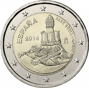Spain 2015 special  €2 commemorative coin - UNESCO's World Cultural and Natural Heritage Sites — Park Güell