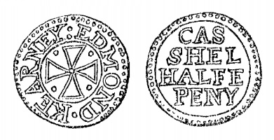 Aquilla Smith's engraving of Edmond Kearney's halfpenny token (Cashel)