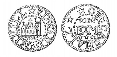 Aquilla Smith's engraving of Edward Mihill's penny token (Cashel)