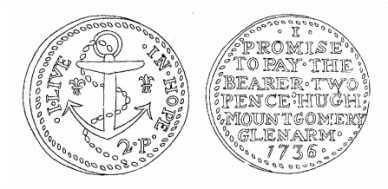 Aquilla Smith's engraving of Hugh Montgomery's token