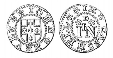 Aquilla Smith's engraving of John Neve's penny token (Cashel)