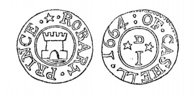 Aquilla Smith's engraving of Robert Prince's penny token (Cashel)