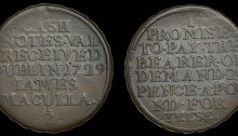 Dublin, James Maculla, Halfpenny, 1729, legend both sides