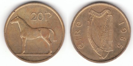 The exceedingly rare 1985 Irish 20p coin