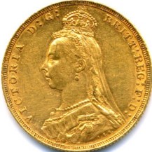The Jubilee Head design meant to commemorate the 50th year of Queen Victoria's rule (1887-1893)