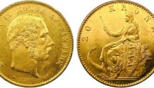 1906 Denmark 20 Krone Mermaid