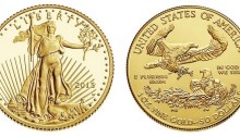 2015 £50 - USA - one ounce gold eagle