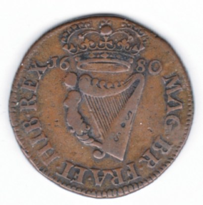 Armstrong & Legge's Regal Coinage - 1680 Halfpenny of 17 Strings, S.6574