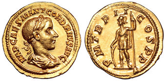 Gordian III AV Aureus. Rome, AD 239. IMP CAES M ANT GORDIANVS AVG, laureate, draped and cuirassed bust right