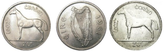 1961 Ireland halfcrown