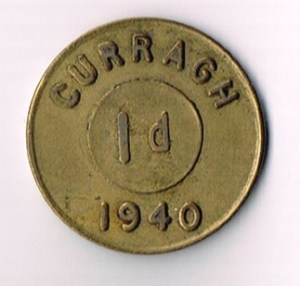 Ireland: 1940 Curragh Prisoner of War Camp 1d Token