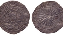 Edward IV 1467 Irish double groat, sun & roses coinage, Dublin mint