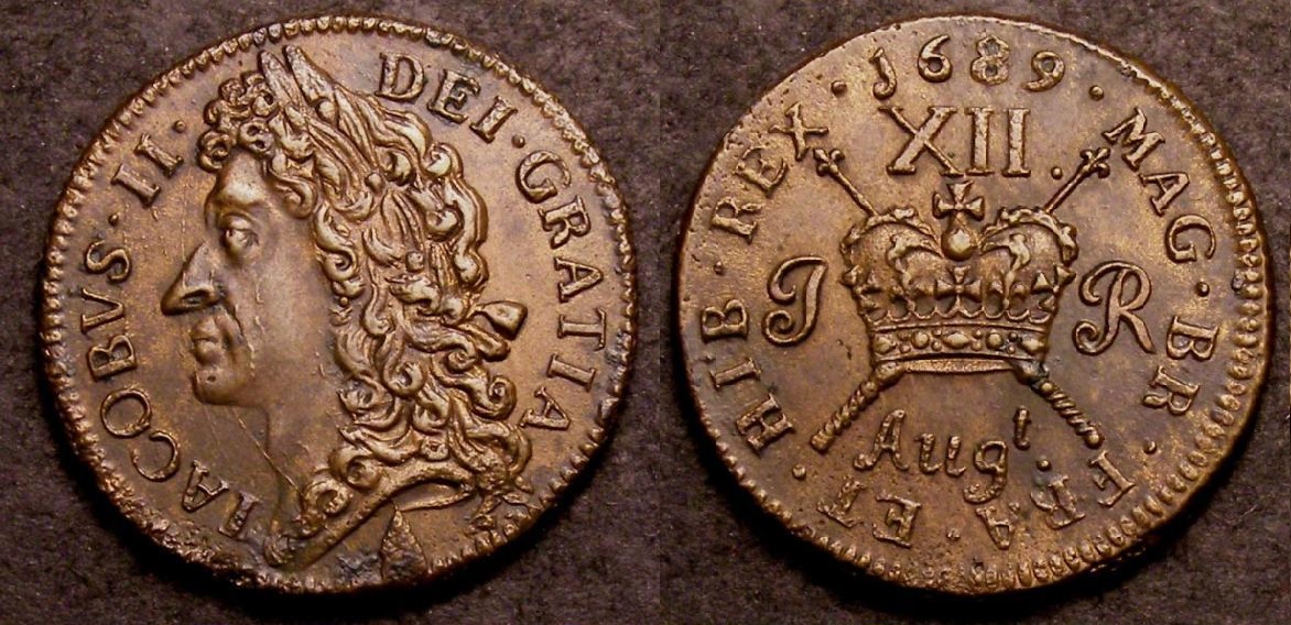 James II & his Gunmoney: August 1689 (timeline) | The Old Currency ...