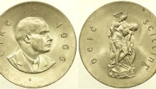 Ireland 1966 ten shilling commemorative coin - inscribed "Éirí Amach na Cásca 1916", which translates as "1916 Easter Rising" on the edge.