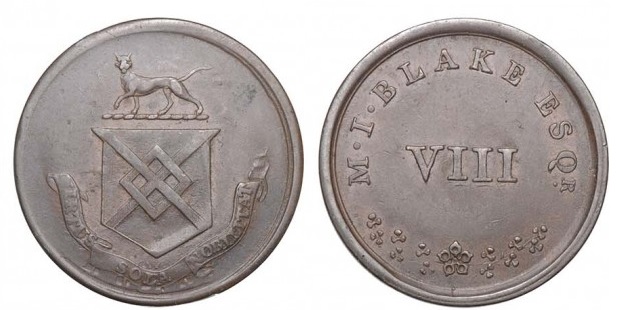 Galway, Ballyglunin Estate (M I Blake) 8d truck token