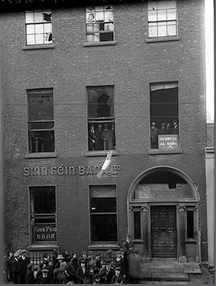 On 29 November 1920, the Sinn Féin Bank's offices at 6 Harcourt Street were damaged when the authorities took up the floorboards and blew open a secret underground safe