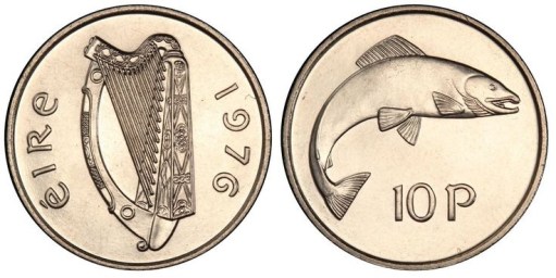 Ireland 1976 Cupro-Nickel 10p, ex-King's Norton Collection