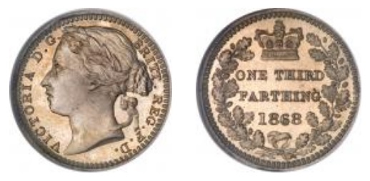 1868 Third-Farthing (Victoria, 2nd portrait)