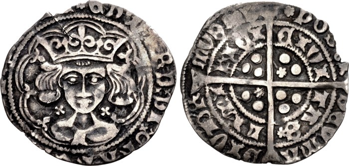 Edward IV (Second reign), Silver Groat, Light Cross & Pellets (annulets) coinage, Limerick Mint