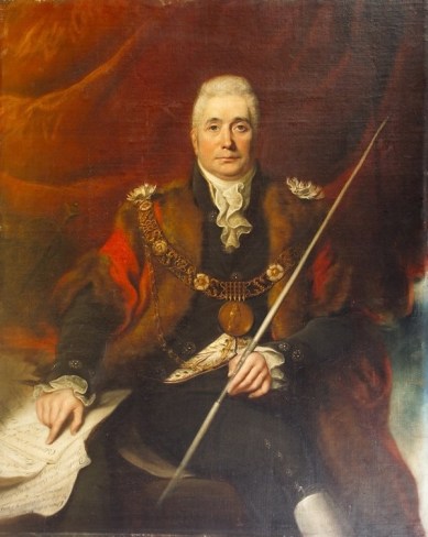 Portrait of John Claudius Beresford, wearing the chain of office of the Lord Mayor of Dublin 1814-15