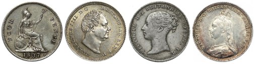 GB & Ireland silver groats. (The Old Currency Exchange)