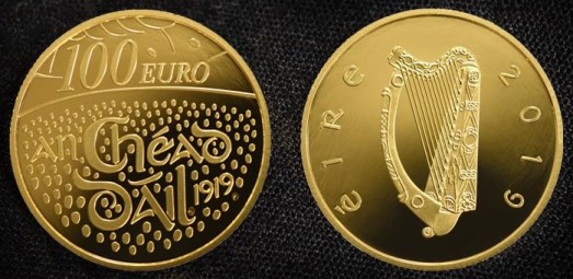 2019 €100 proof gold coin - Centenary of the First Dáil Éireann