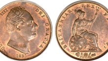 1831 GB & Ireland copper halfpenny (William IV)