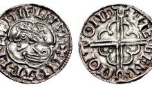 Hiberno-Norse. Phase I, Class E Penny (19mm, 1.09 g). Imitating Cnut Quatrefoil type. Dublin mint, Stegen moneyer. Struck circa 1016-1020