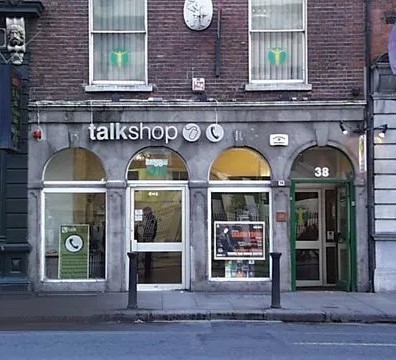 38 Dame Street (former premises of Hutchins Thomas Williams, Stockbroker & Banker) trading as Williams & Gibbons Bank. The Old Currency Exchange, Dublin, Ireland.