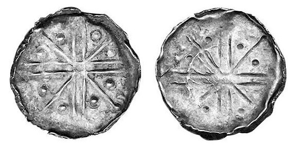 Hiberno-Norse Phase VII Silver Penny - Voided Cross, with Pellets & Sceptres. The Old Currency Exchange, Dublin, Ireland.