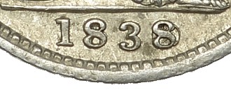 1838 GB & Ireland Silver Groat - 8 over sideways 8. The Old Currency Exchange, Dublin, Ireland.