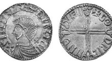 An Hiberno-Norse Phase II Long Cross Penny, Sihtric of Dublin, with Dublin mint signature of Godric (Moneyer of Dublin). The Old Currency Exchange, Dublin, Ireland.