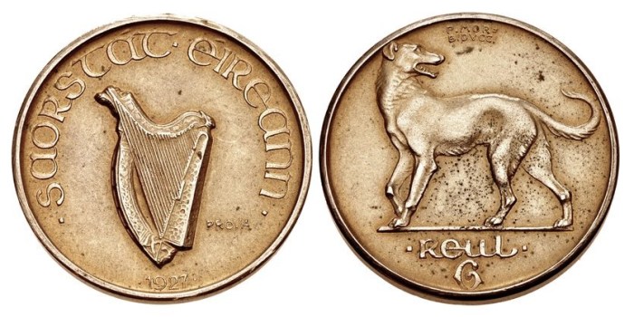 1927 Morbiducci's Irish Sixpence (Bronze) Pattern